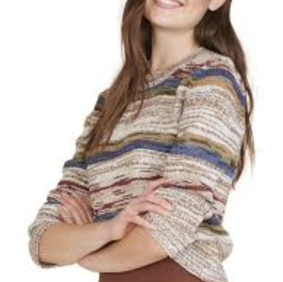 Veronica Beard Sohani crewneck knit metallic space-dyed button sweater Size M - Picture 2 of 6